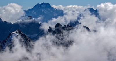 云层和山脉
